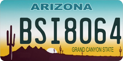 AZ license plate BSI8064