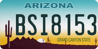 AZ license plate BSI8153