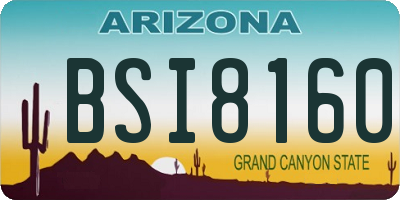 AZ license plate BSI8160