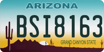 AZ license plate BSI8163