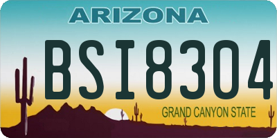 AZ license plate BSI8304