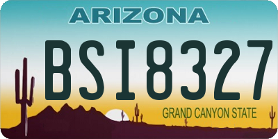 AZ license plate BSI8327