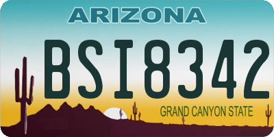 AZ license plate BSI8342