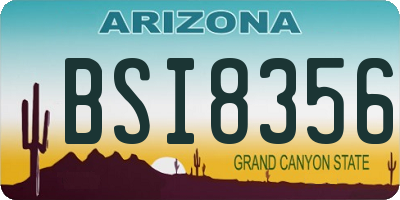 AZ license plate BSI8356