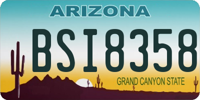 AZ license plate BSI8358