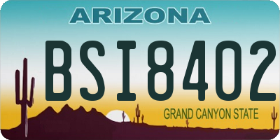 AZ license plate BSI8402