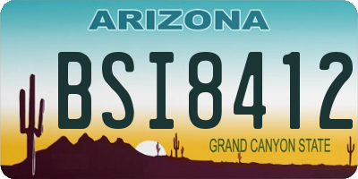 AZ license plate BSI8412