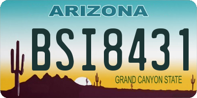 AZ license plate BSI8431