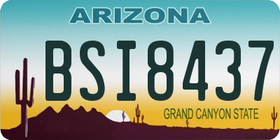AZ license plate BSI8437
