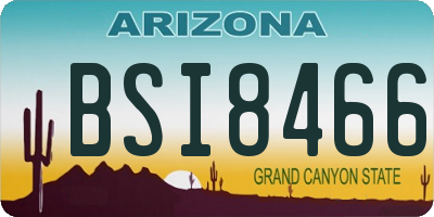 AZ license plate BSI8466