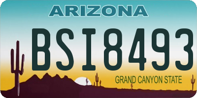 AZ license plate BSI8493