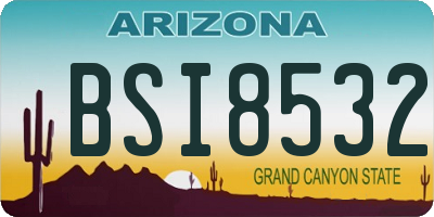 AZ license plate BSI8532