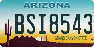 AZ license plate BSI8543