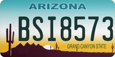 AZ license plate BSI8573