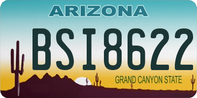 AZ license plate BSI8622