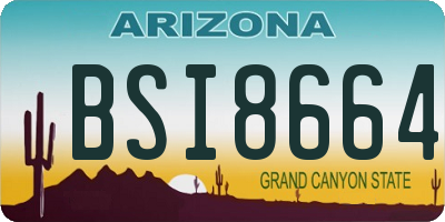 AZ license plate BSI8664
