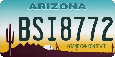 AZ license plate BSI8772