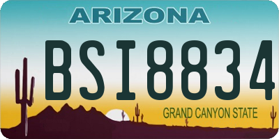 AZ license plate BSI8834