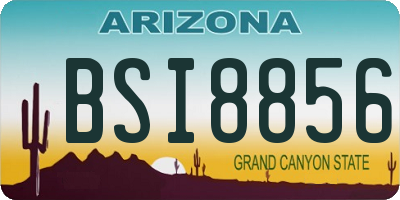 AZ license plate BSI8856