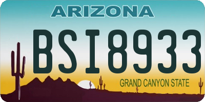 AZ license plate BSI8933