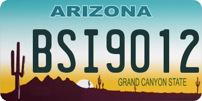 AZ license plate BSI9012
