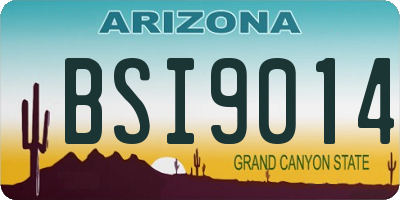 AZ license plate BSI9014