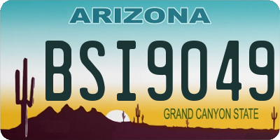 AZ license plate BSI9049