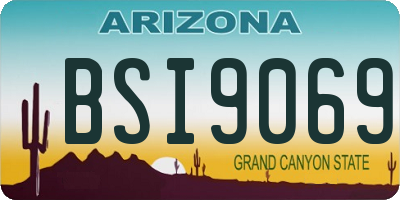 AZ license plate BSI9069