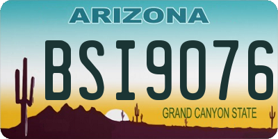 AZ license plate BSI9076