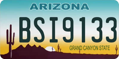 AZ license plate BSI9133