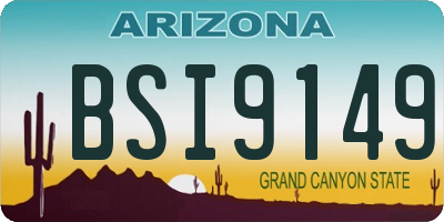 AZ license plate BSI9149