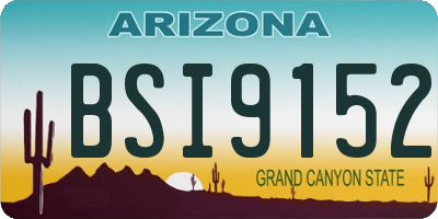 AZ license plate BSI9152