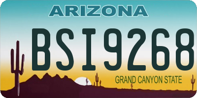 AZ license plate BSI9268