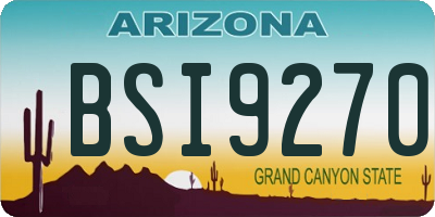 AZ license plate BSI9270