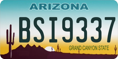 AZ license plate BSI9337