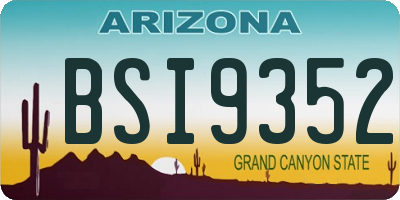 AZ license plate BSI9352