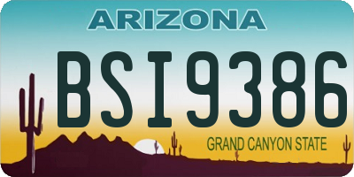 AZ license plate BSI9386