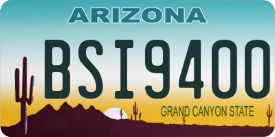 AZ license plate BSI9400