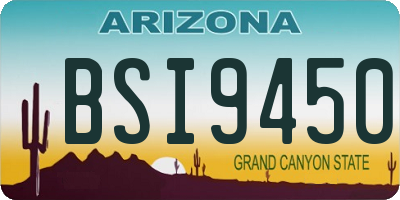 AZ license plate BSI9450