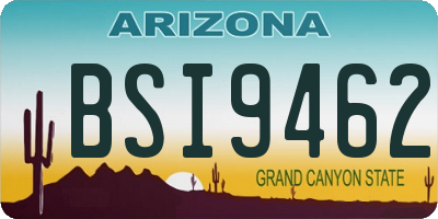 AZ license plate BSI9462