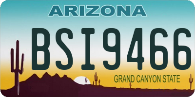 AZ license plate BSI9466