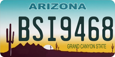AZ license plate BSI9468