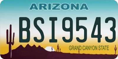 AZ license plate BSI9543