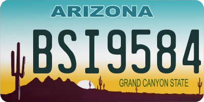 AZ license plate BSI9584