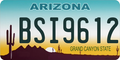 AZ license plate BSI9612