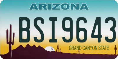 AZ license plate BSI9643