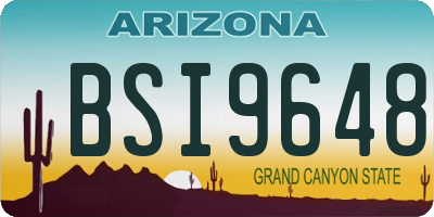 AZ license plate BSI9648