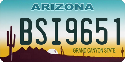 AZ license plate BSI9651