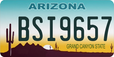 AZ license plate BSI9657