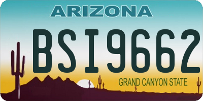 AZ license plate BSI9662